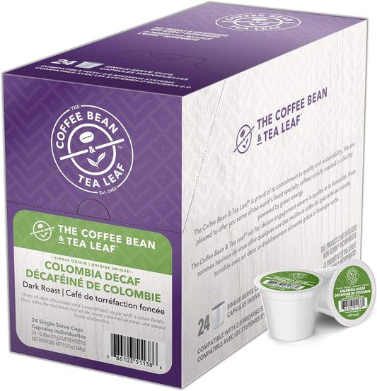 Coffee Bean & Tea Leaf Columbia Decaf Coffee Pods - 24 pack