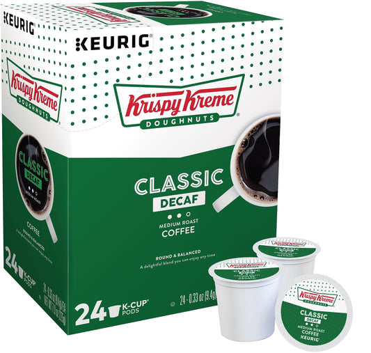 Krispy Kreme Doughnuts Classic Blend Decaf Coffee Pods - 24 pack