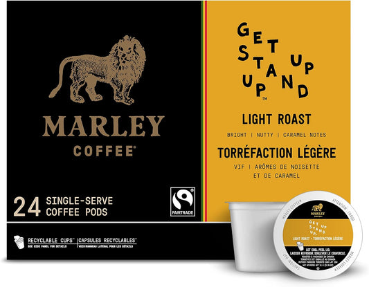 Marley Get Up Stand Up Light Roast Coffee Pods - 24 Pack